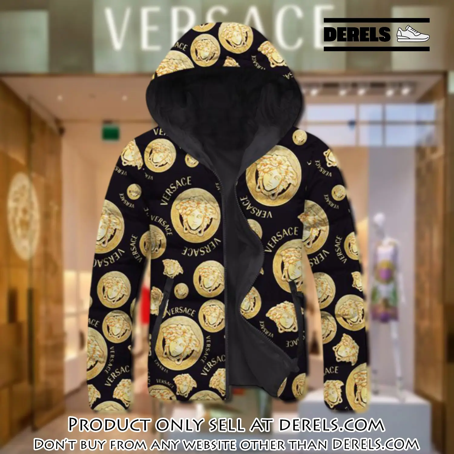 Versace downfilled coat ultralight down jacket outdoor jacket warm outwear dfj1021 dr2815221